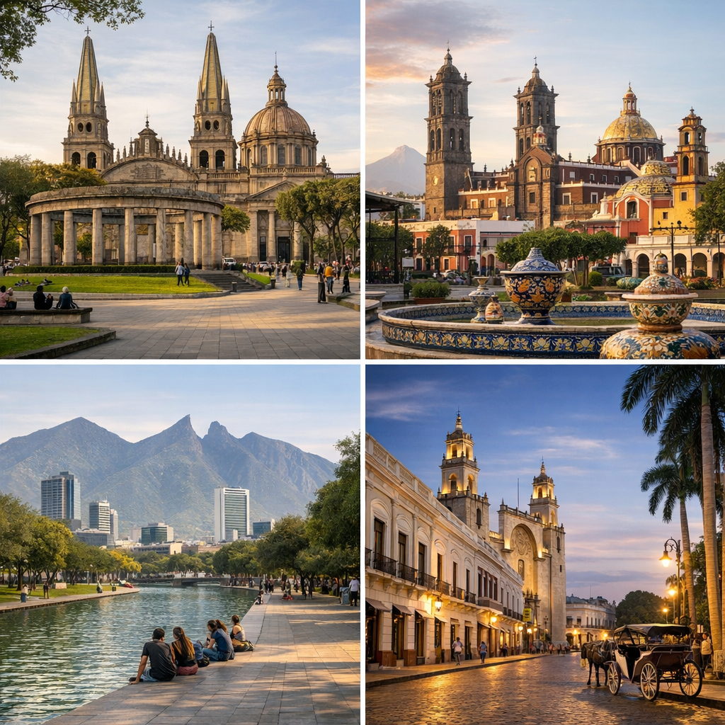Autres espaces locaux au Mexique : Guadalajara, Puebla, Monterrey et Mérida