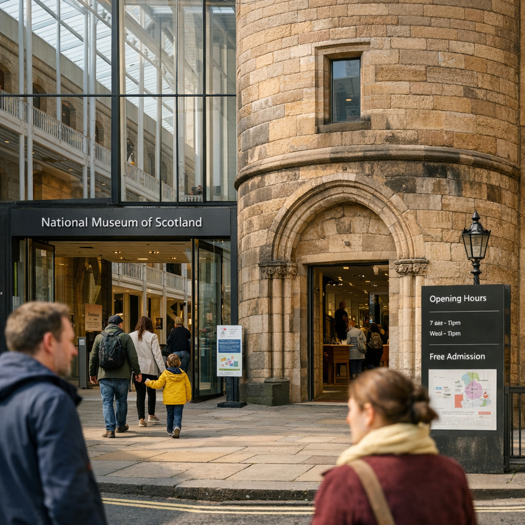 Is the National Museum of Scotland free ? Horaires, entrée et adresse