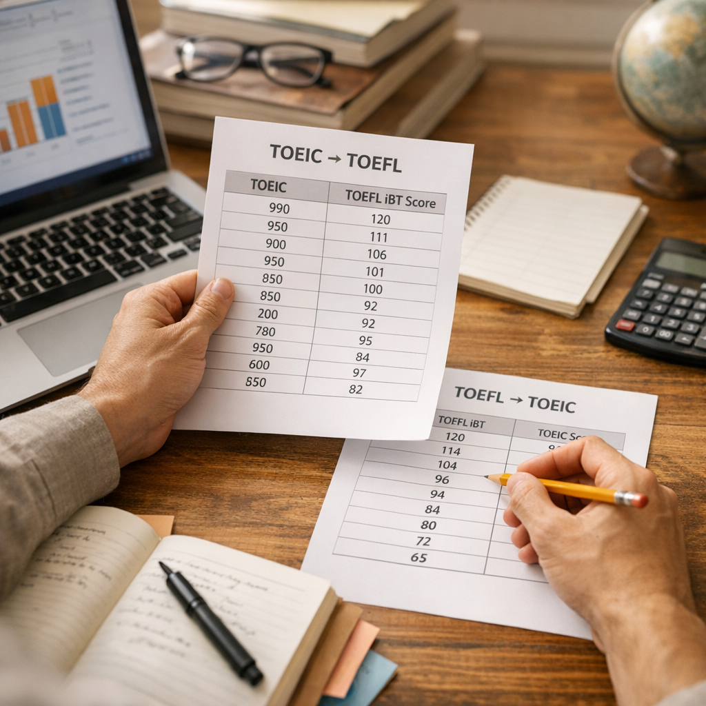 Comment convertir son score TOEIC en TOEFL sans se tromper