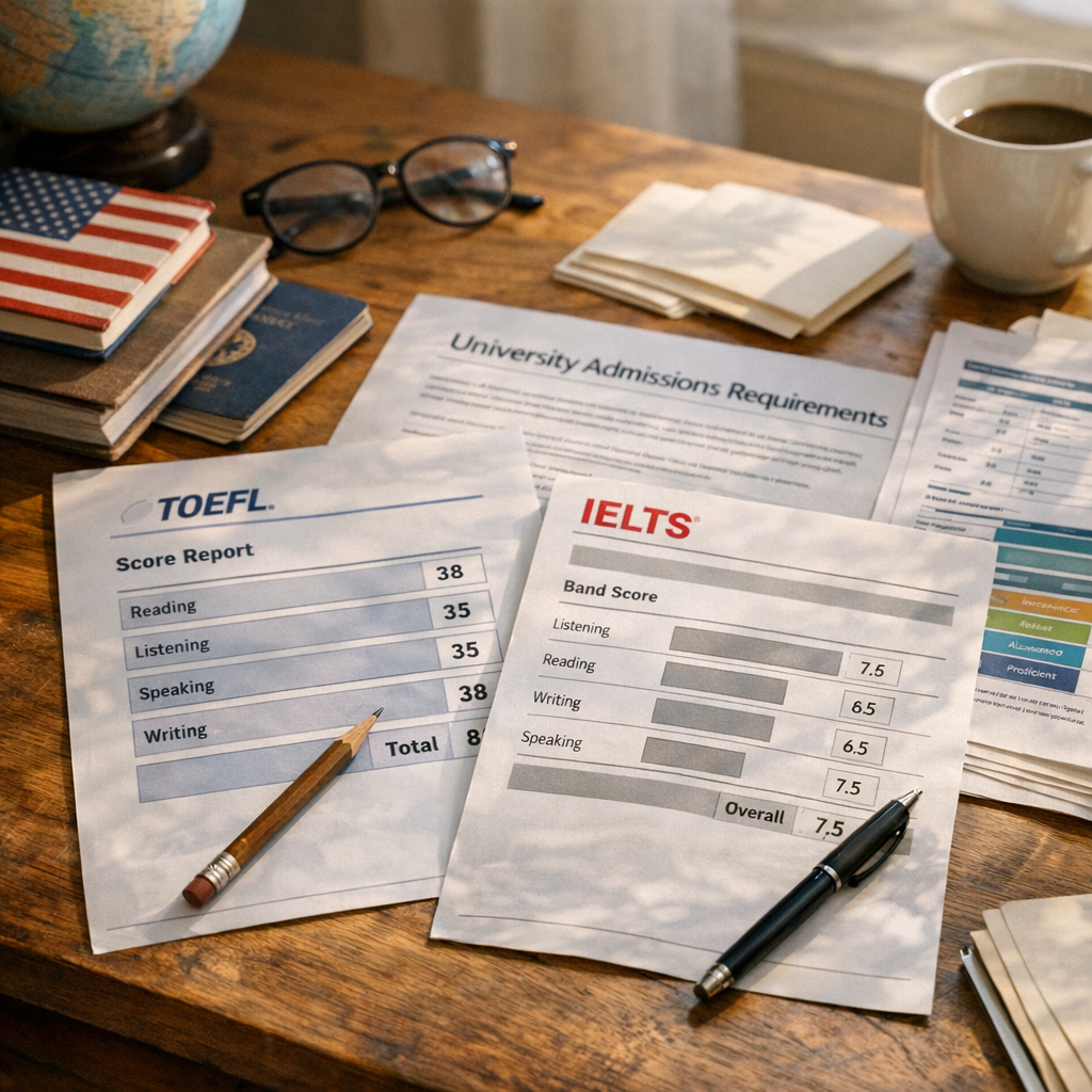 TOEFL ou IELTS : scores, équivalences de niveau et exigences des universités
