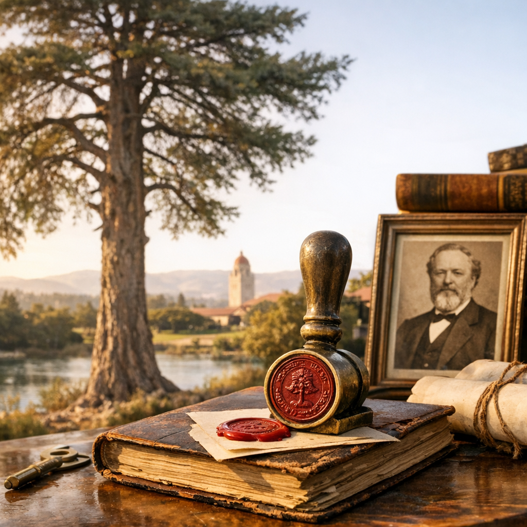 History et signification : arbre, sceau et héritage de Leland Stanford