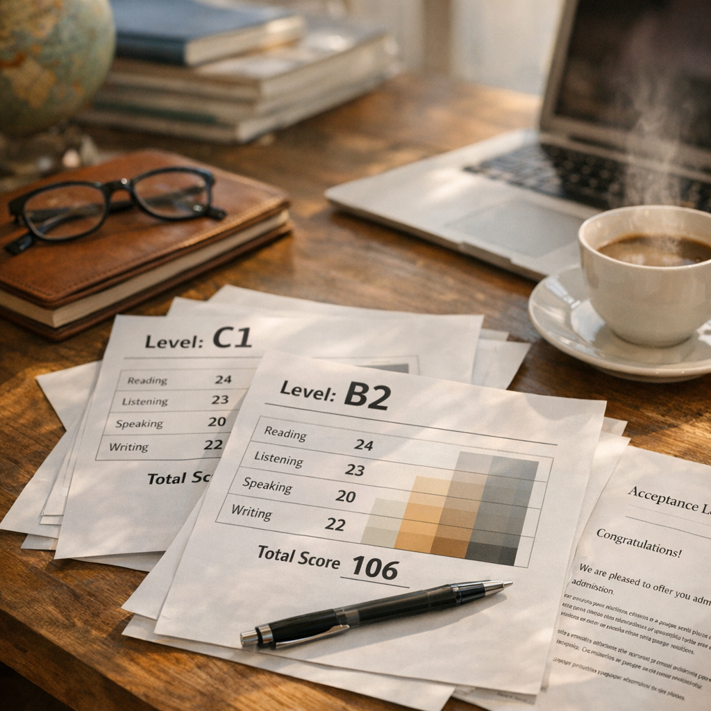 Que signifient vos résultats TOEFL : B2, C1 et bon score pour l’admission