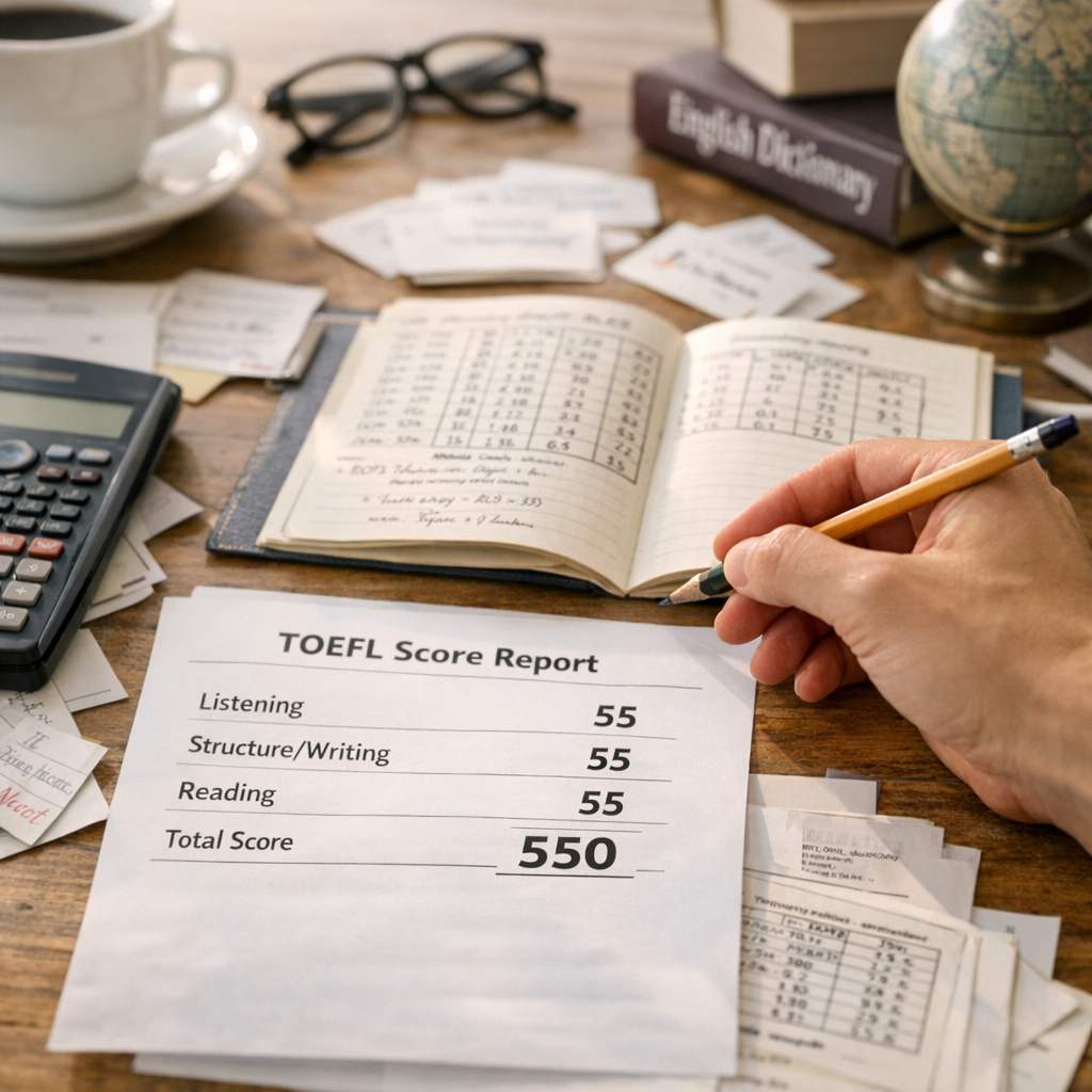 Comment est calculé le score du TOEFL et comment convertir 550 ?