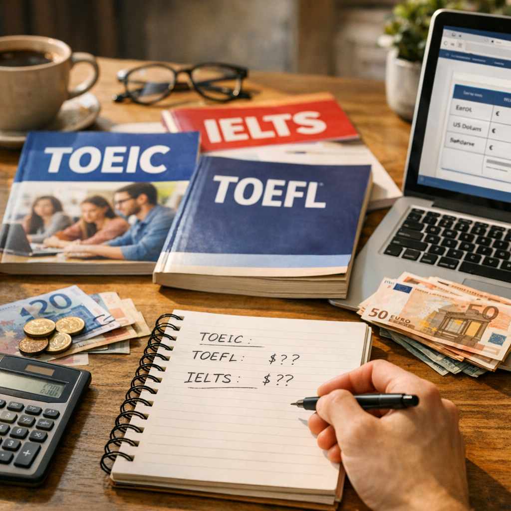 Prix TOEIC, TOEFL et IELTS en 2026 : le budget avant inscription